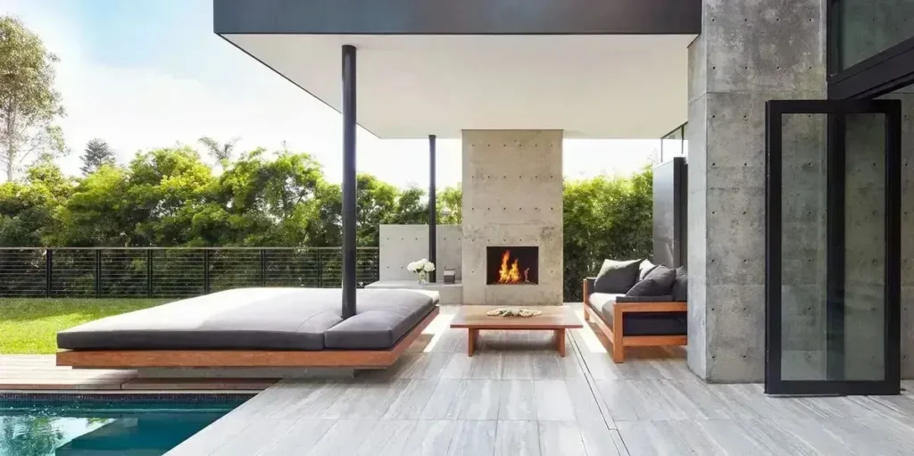 A modern outdoor living space.